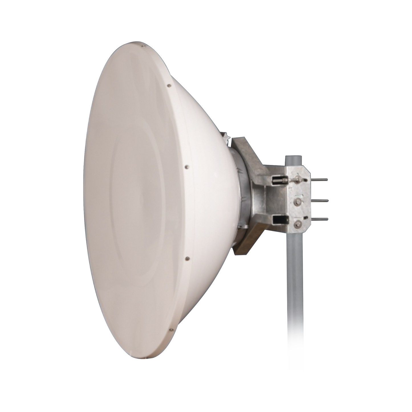 Antena Direccional de Alto Rendimiento / 36 dBi / 4 ft / 5.9-7 GHz / Conectores R-SMA / Alto Aislamiento al Ruido / Fácil Montaje y herraje de acero inoxidable / Radomo Incluido