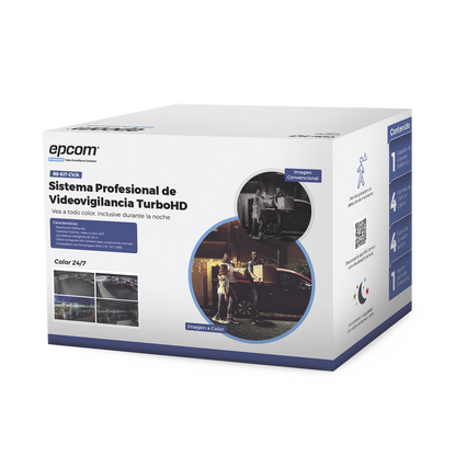 Kit TurboHD 1080p / DVR 8 Canales / 8 Cámaras Bala ColorVu con Microfono